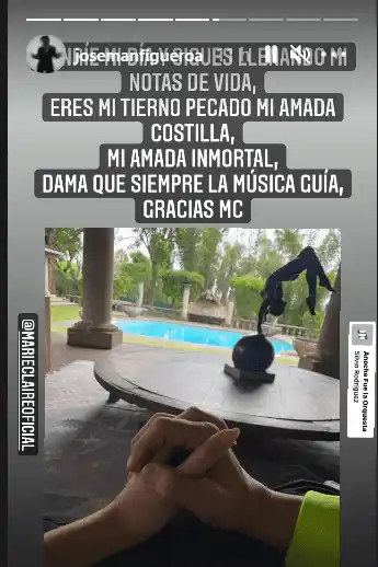 Figueroa le compuso un tema a Marie Claire Harp. Foto Instagram