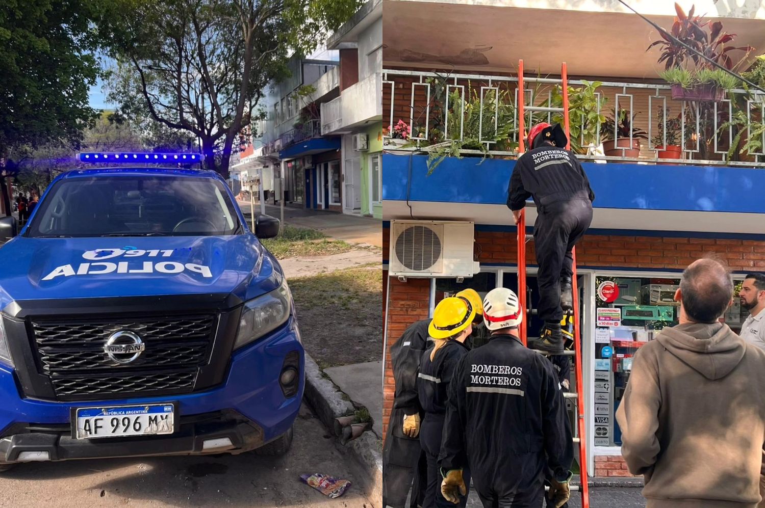 Policía y Bomberos rescataron a una mujer de 77 años que se había caído en su casa y pedía ayuda