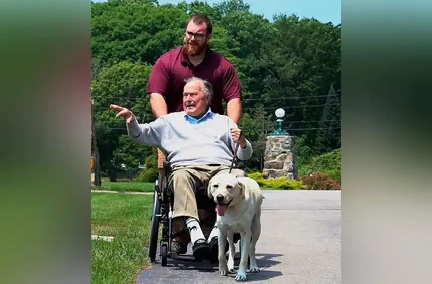 La foto del perro de George H.W Bush que lo acompañó hasta en el ataúd