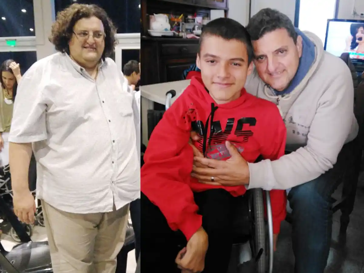 Bajó 81 kilos para correr una maratón con su hijo 