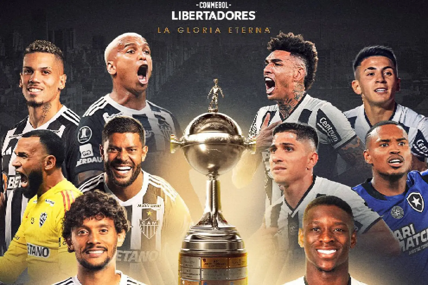 Club Atlérico Mineiro y Botafogo juegan en el Estadio Más Monumental de River Plate.