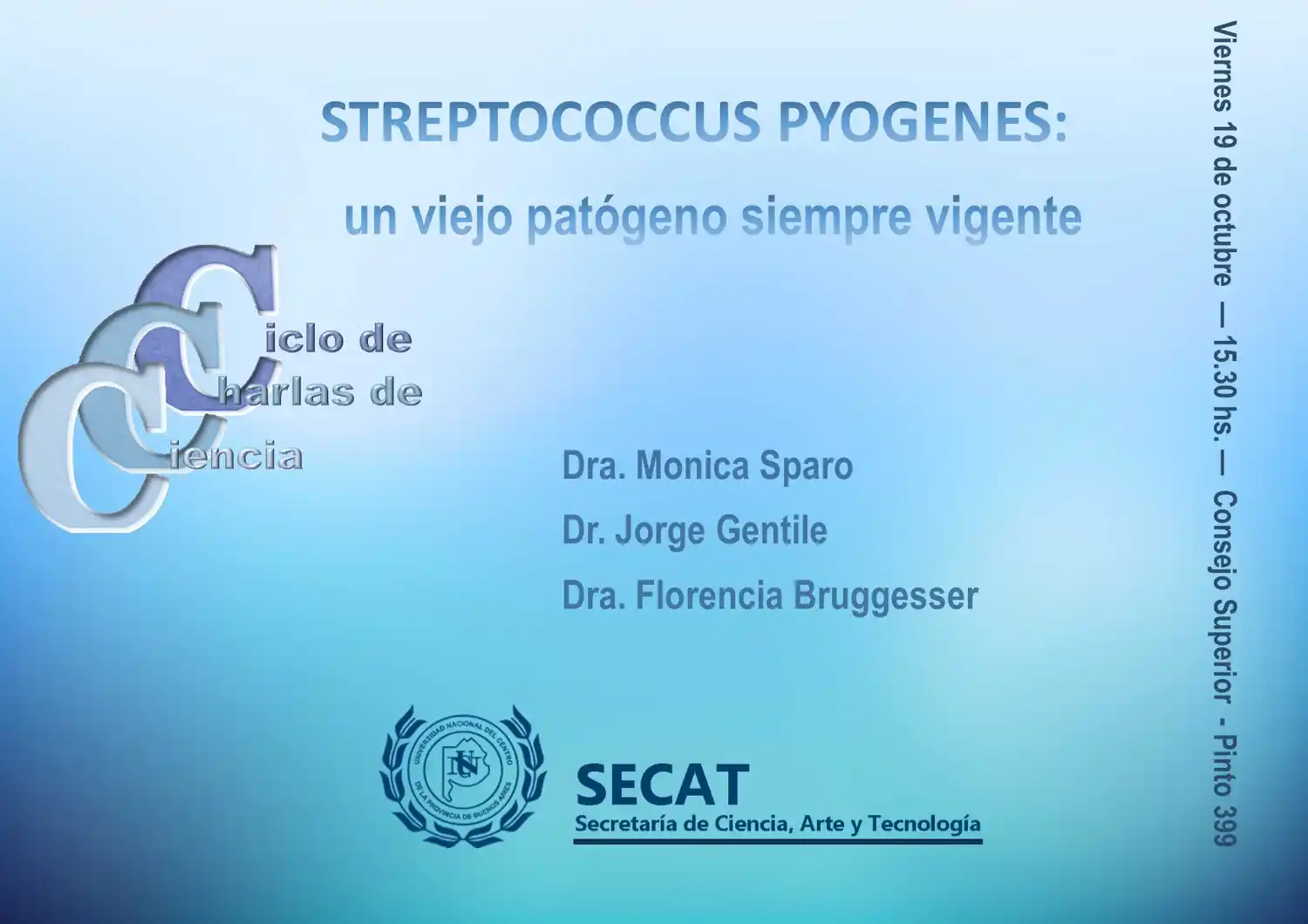 Ciclo de Charlas de Ciencia dirigido a la comunidad