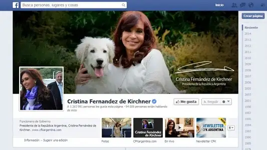 Cristina es la presidente con más menciones positivas en Facebook