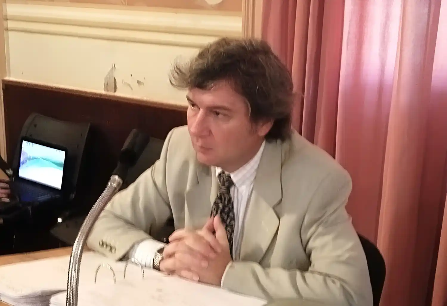 El fiscal Murray, durante las audiencias en San Pedro, hace 10 años.