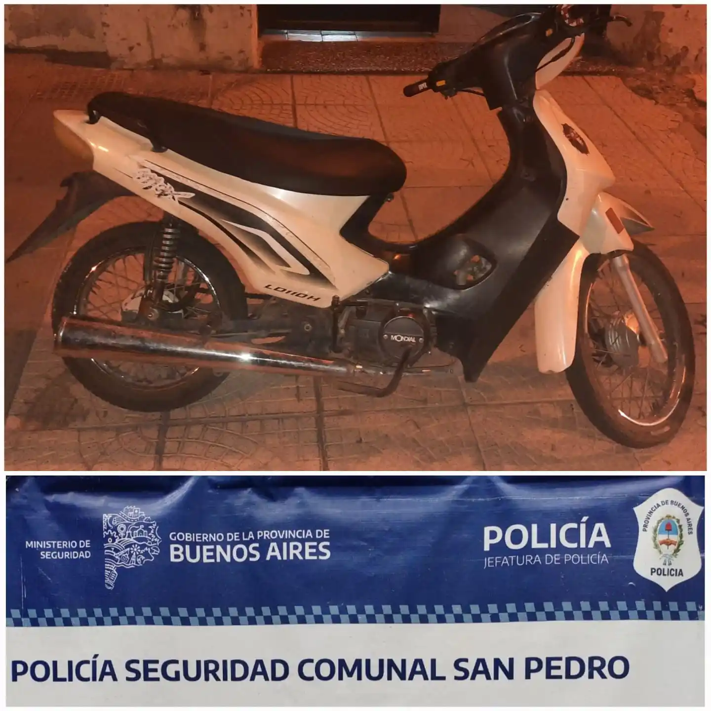 Moto recuperada San Lorenzo 2800