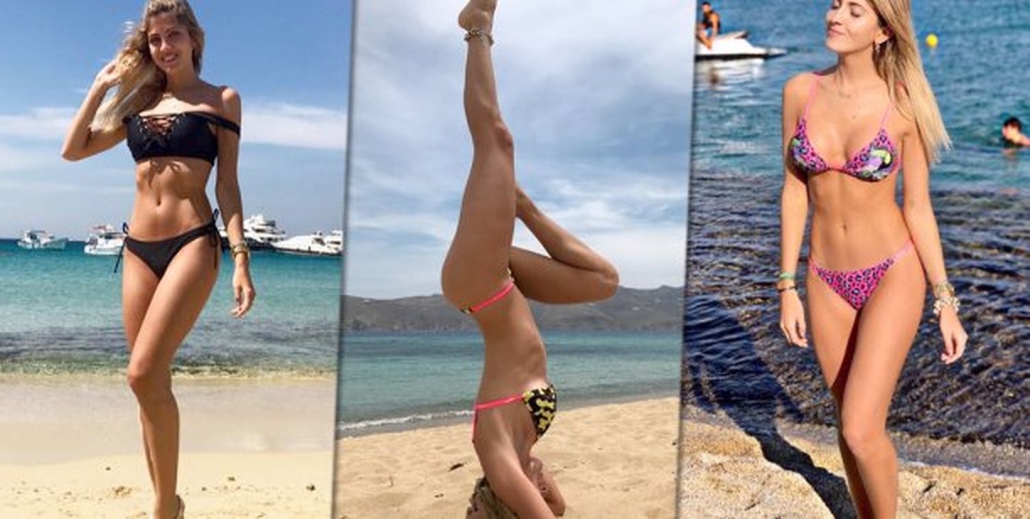 Yoga hot: Cande Ruggeri mostró su lomazo desde las playas de Grecia