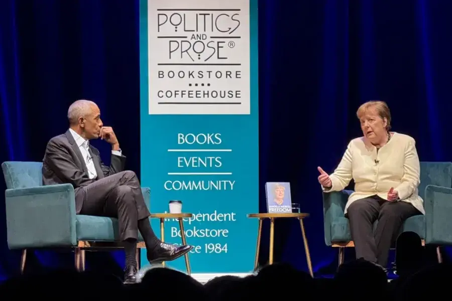 Angela Merkel presenta sus memorias  junto a Barack Obama