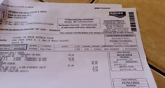 El martes 11 de diciembre vence la factura de ASSA