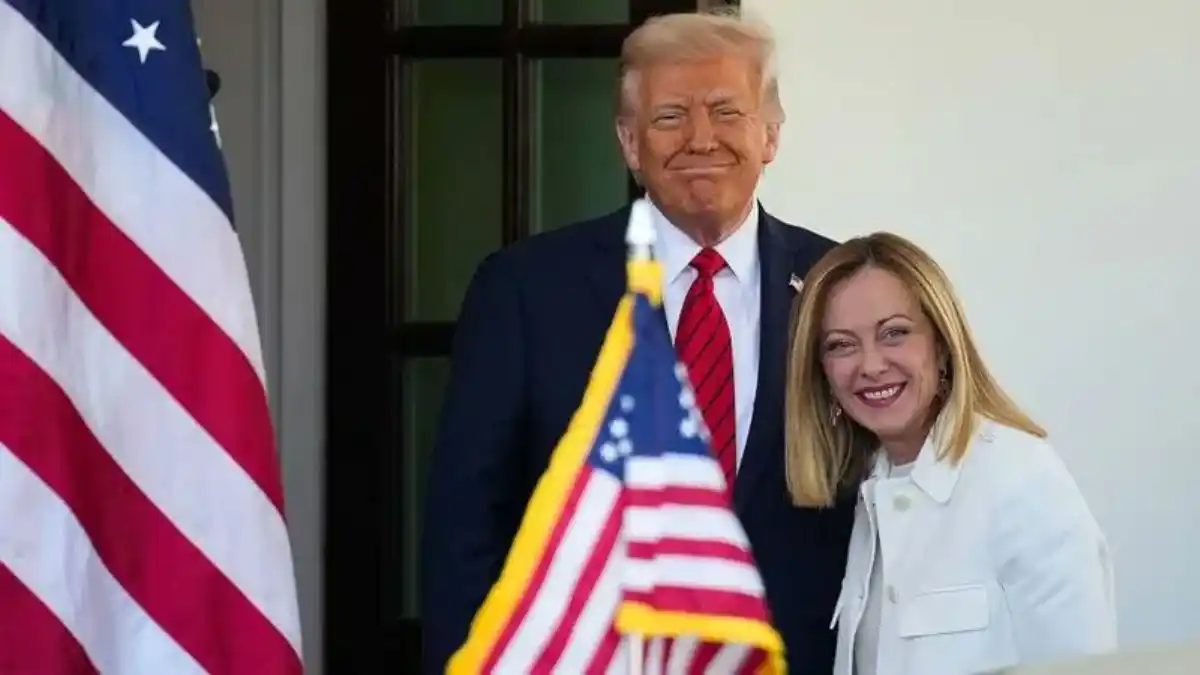 Trump y primera ministra de Italia anuncian posible acuerdo arancelario EE.UU.-Europa