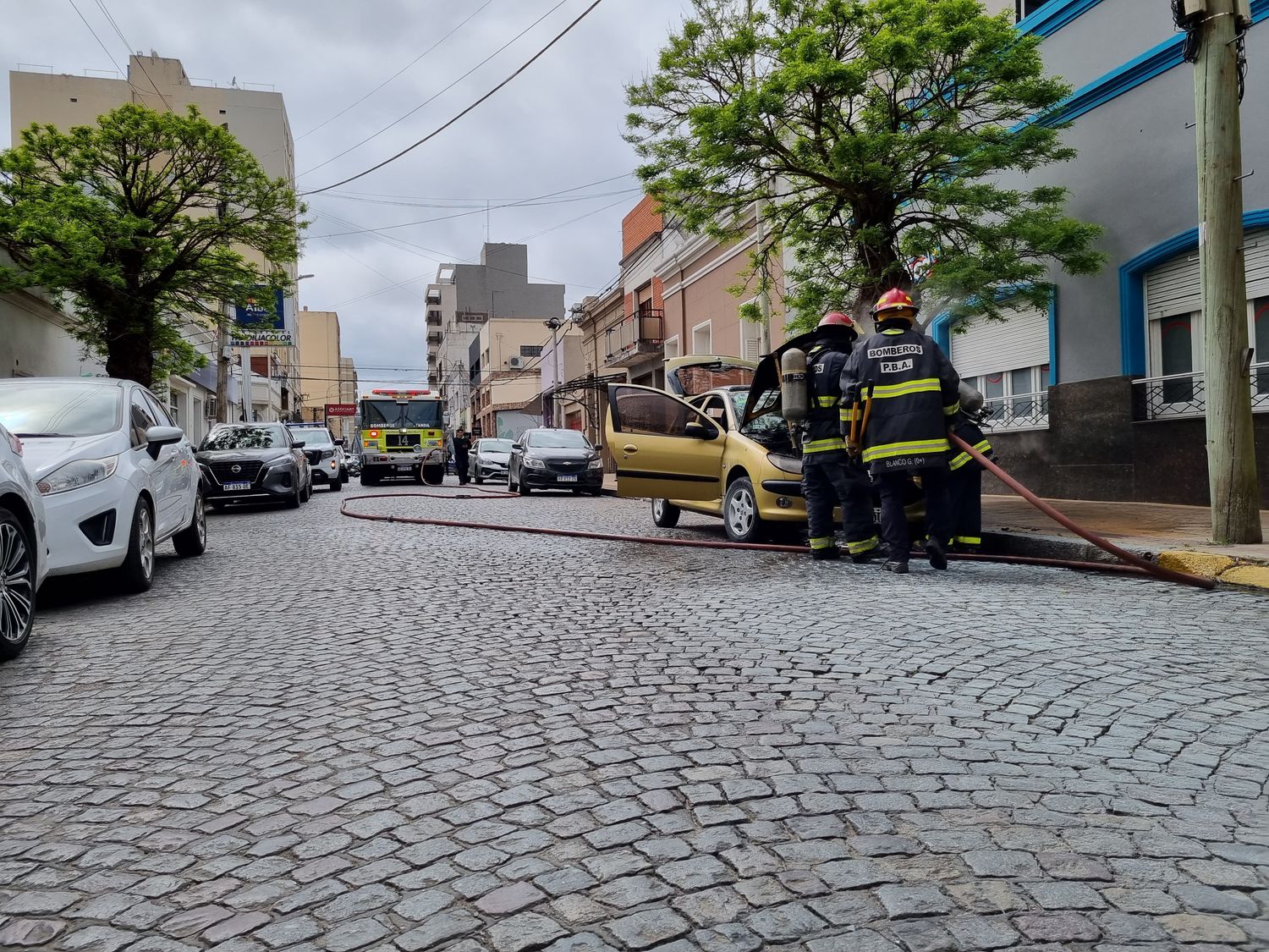 incendio auto san martin - 1