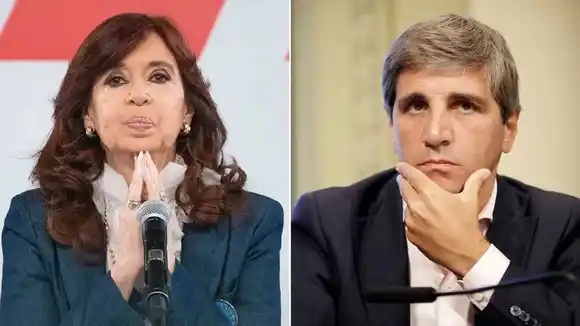 "Mentiroso, violento y misógino": el cruce entre Cristina Kirchner y Luis Caputo