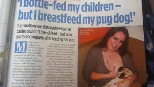 El increíble caso de la mujer que amamanta a su perro