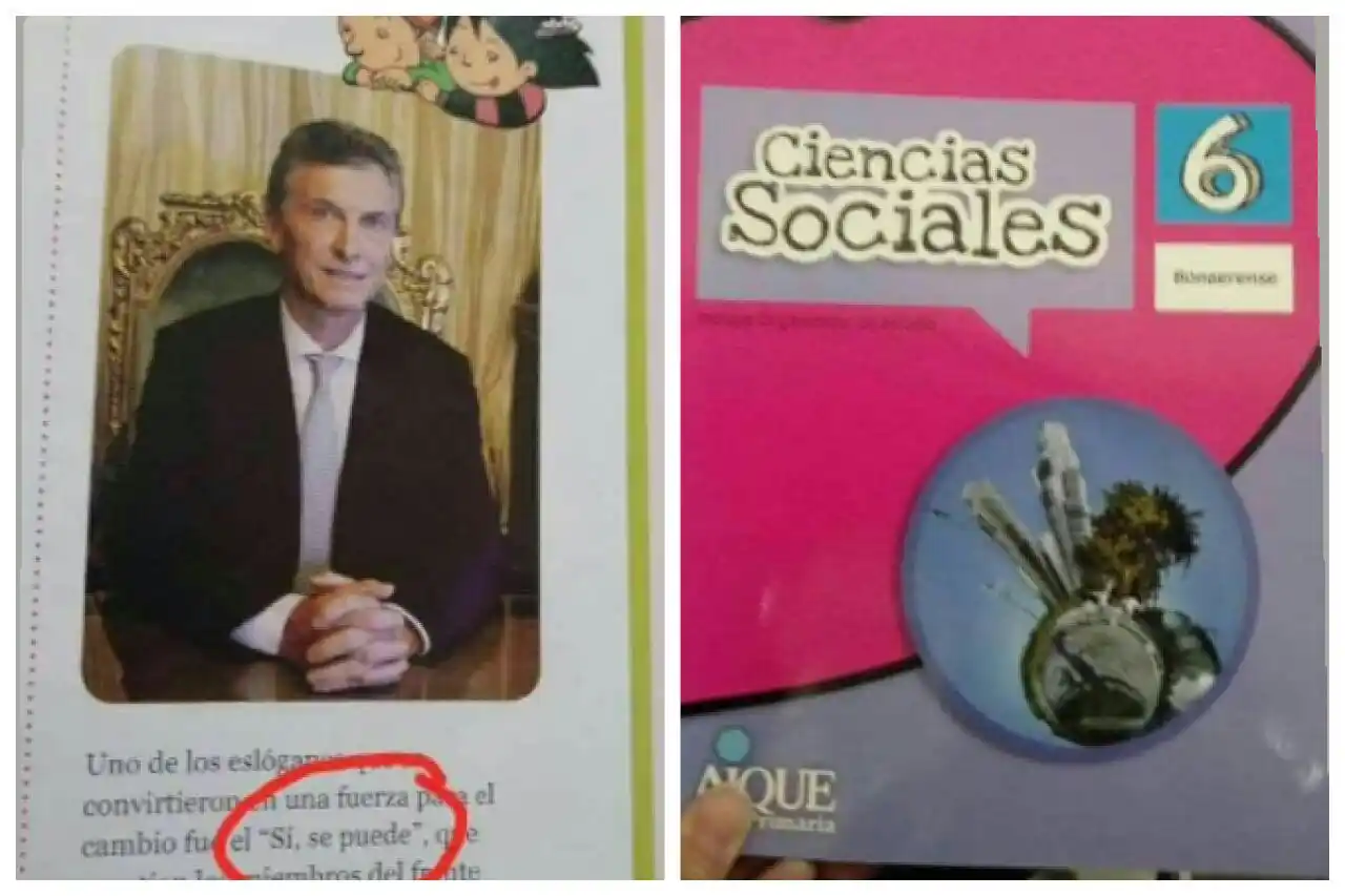 Polémica por un manual de sexto grado que se expresa a favor del Gobierno de Macri