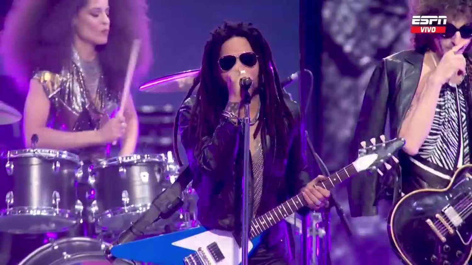 El show de Lenny Kravitz en la final de la Champions League