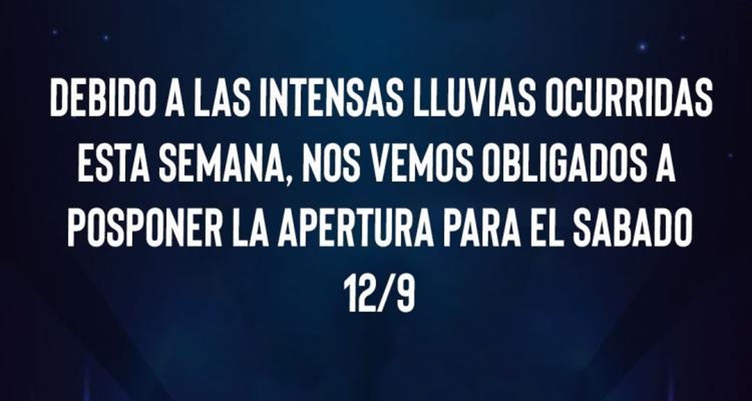 Los Andes pospuso una semana el inicio del autocine por las condiciones climáticas