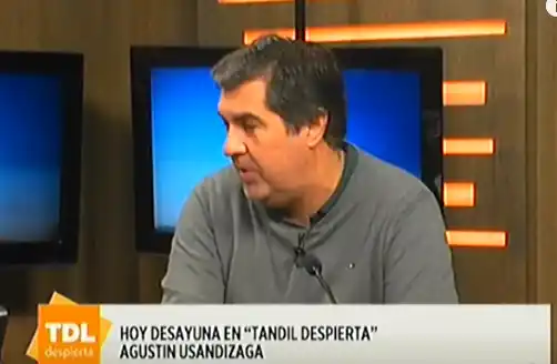 Agustin Usandizaga en el Desayuno de Tandil Despierta