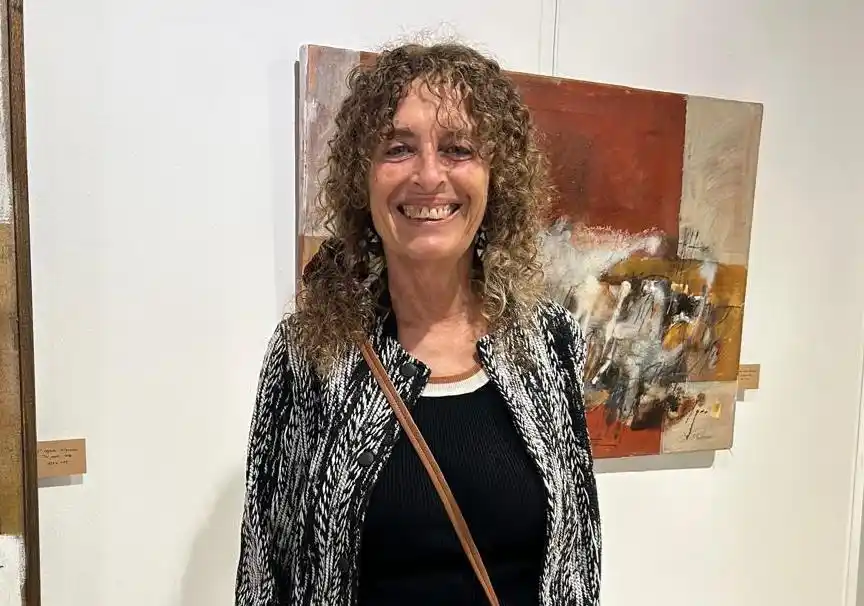Silvia Goltzman se tomó un tiempo para conversar con La Voz del Pueblo durante su exposición