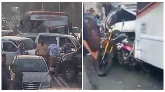 CHOQUE MÚLTIPLE deja al menos dos muertos en la BAJADA de TAZÓN