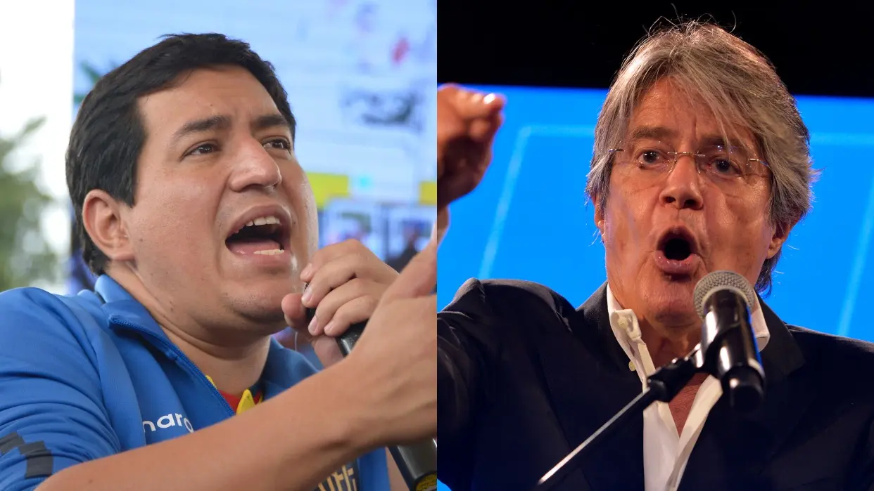 Lasso lidera las elecciones en Ecuador con 54,29 % contra Arauz en un 76,04 % escrutado