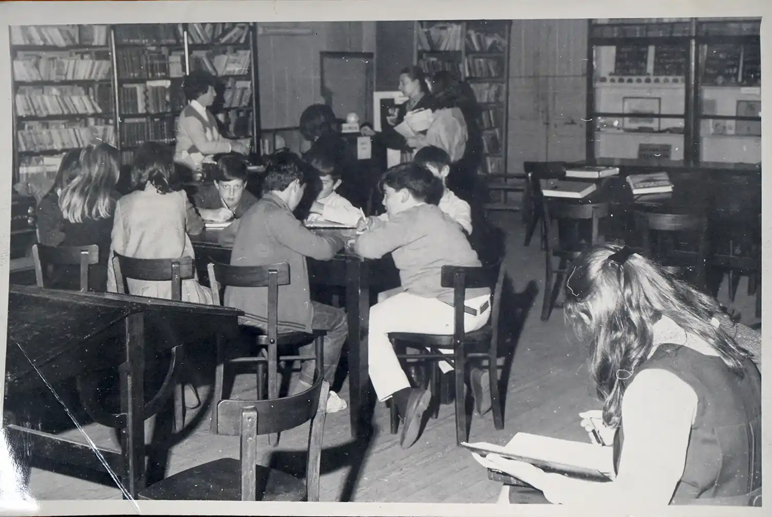Una tarde de Biblioteca. En la vieja sede de calle 62 y 55