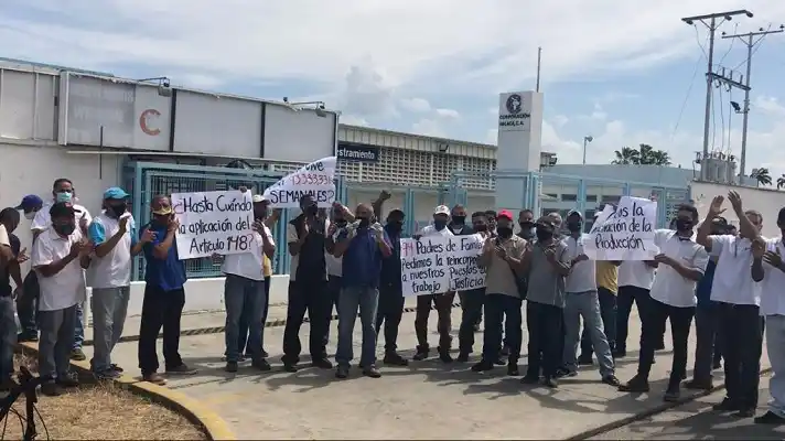 Trabajadores de Inlaca en Carabobo exigen reactivación de la planta