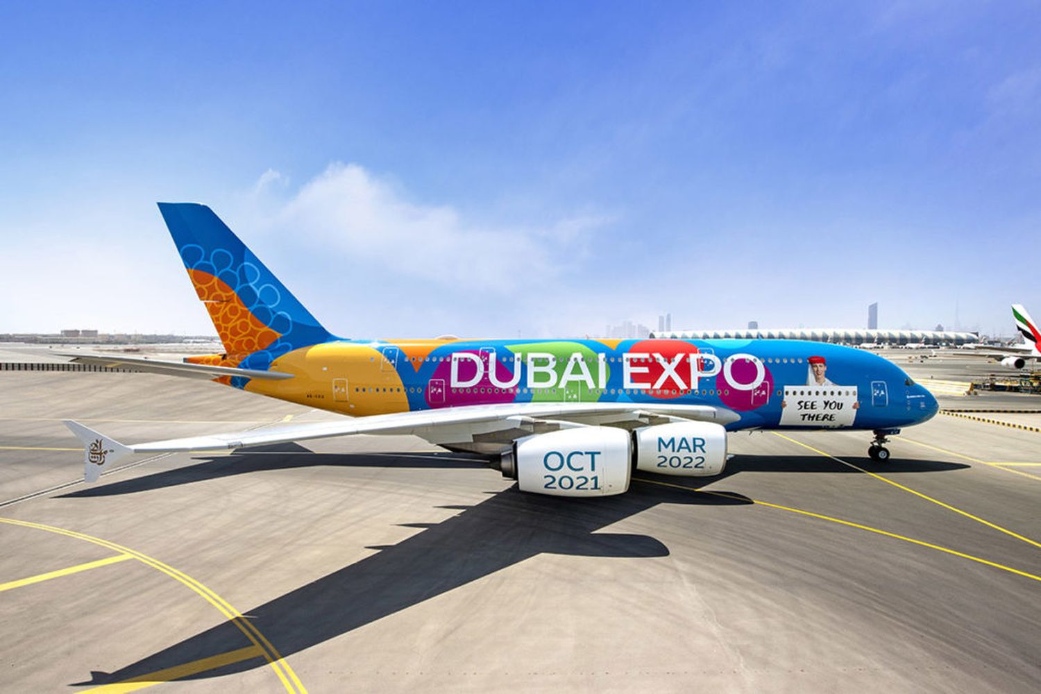 Emirates presenta un Airbus A380 con un livery colorido muy especial