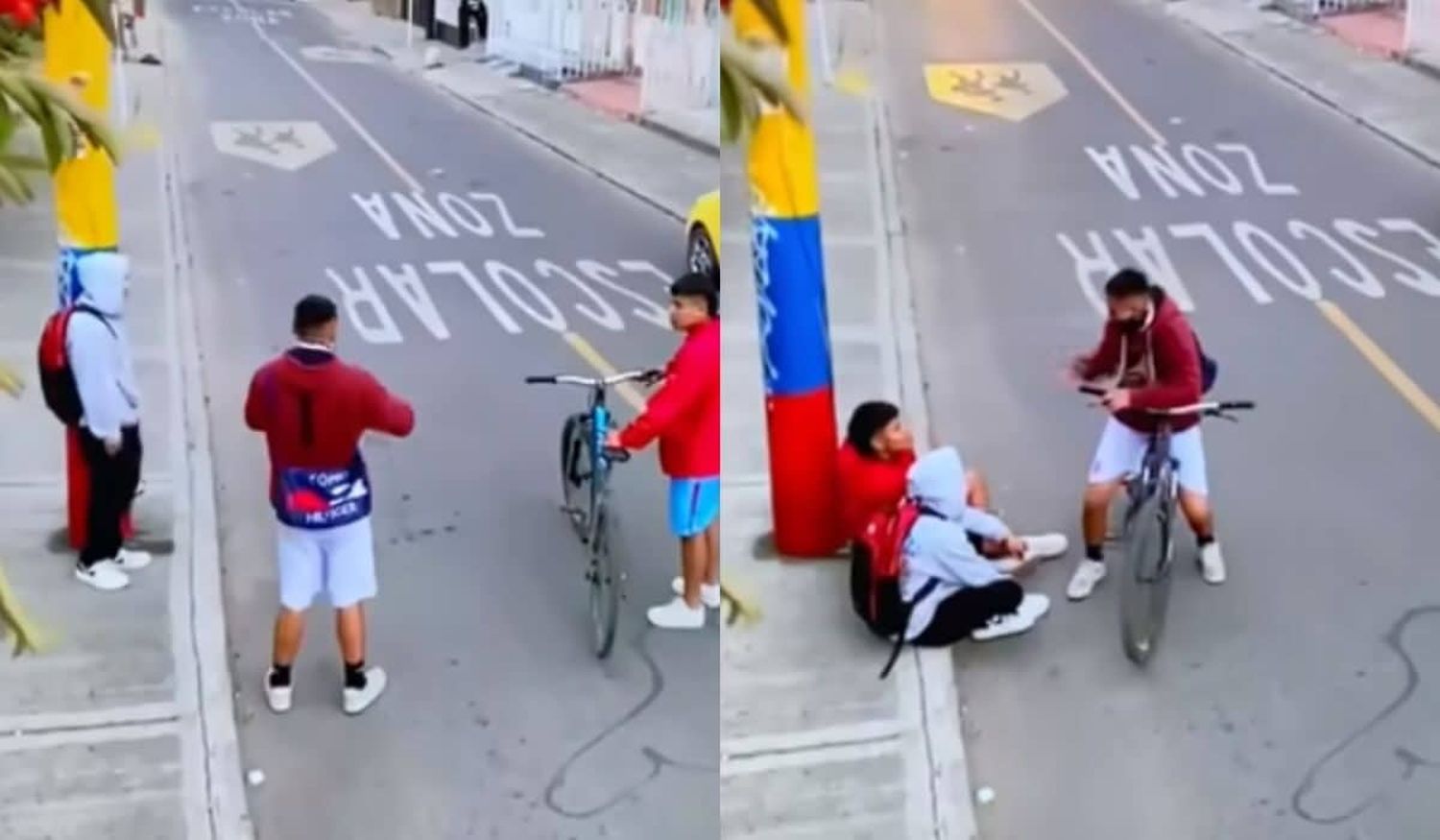 Ladrones de bicicletas en Bogotá atacaron salvajemente a mamá y sus hijas