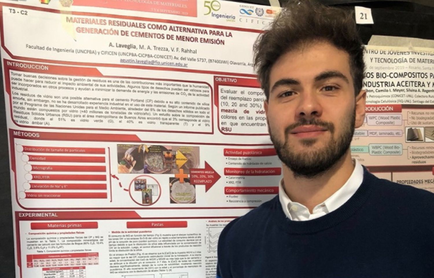 Investigador de la Unicen desarrolla importantes estudios sobre ecomateriales en Europa