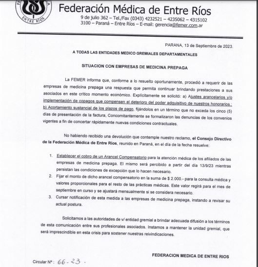 COMUNICADO FEMER