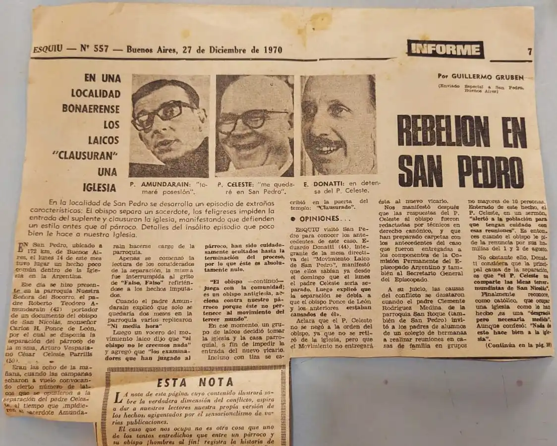 Revista Esquiú 1970 padre Celeste