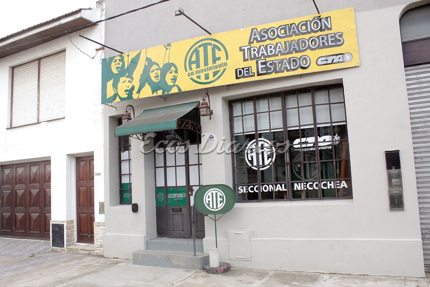 Sede de ATE. Funciona en un local de calle 53 entre 66 y 68