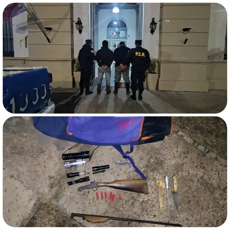 Encontraron a dos hombres con una escopeta mientras realizaban una recorrida preventiva