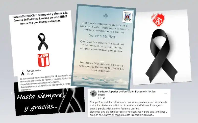 Los emotivas despedidas para los dos adolescentes fallecidos en el accidente de bajada de Náutico