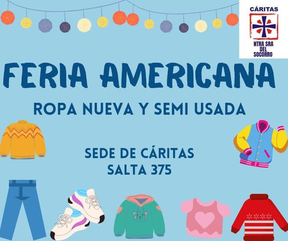 Feria de ropa de Cáritas este sábado