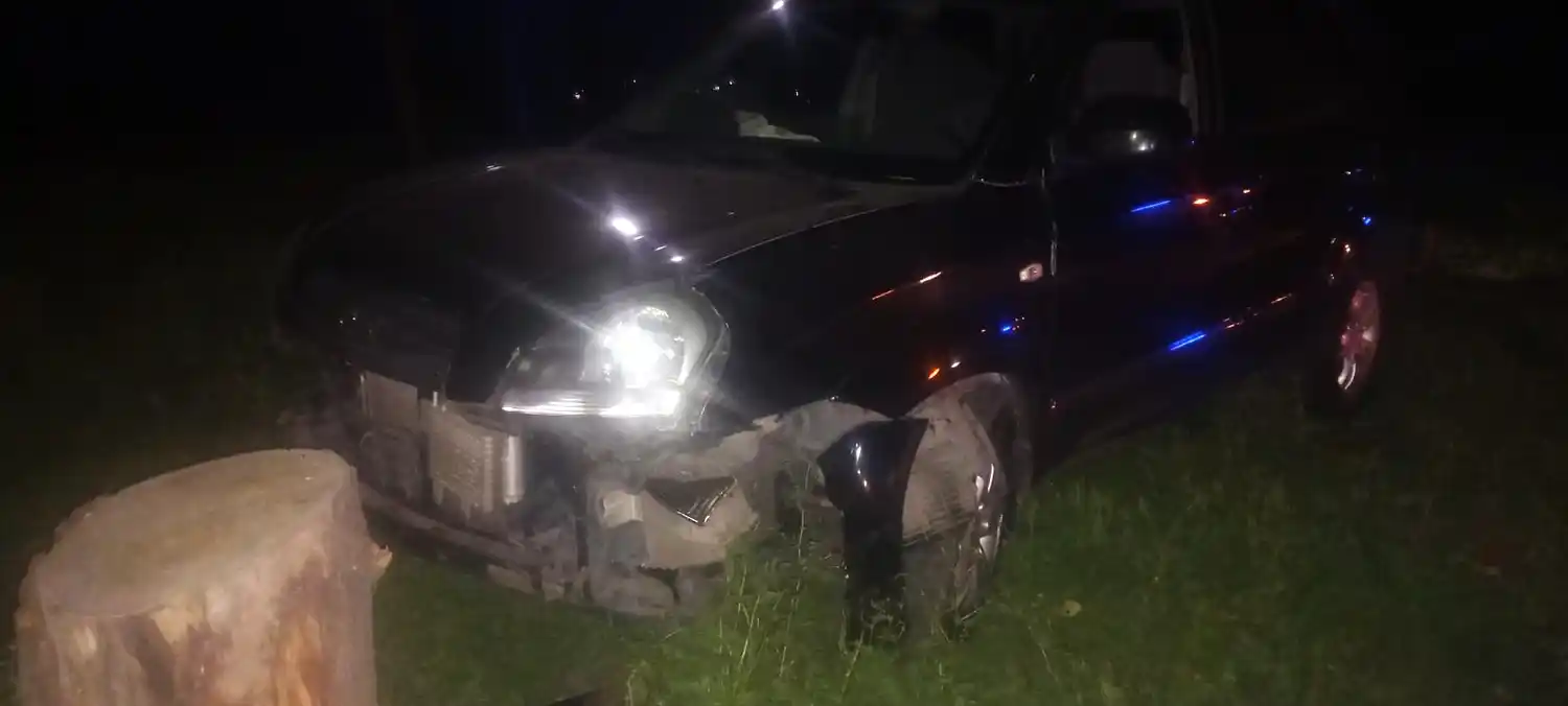 Adolescente chocó en camioneta contra un árbol