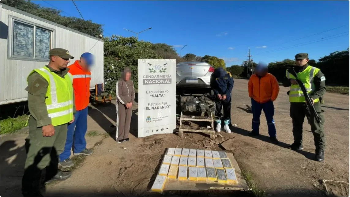 Salta: secuestraron 27 kilos de cocaína ocultos en el tanque de combustible de un auto
