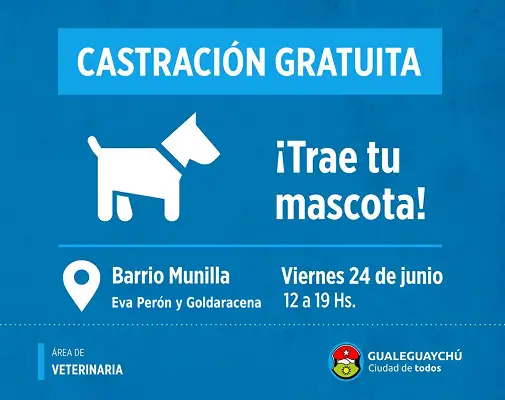 Convocan a los vecinos a una nueva castración gratuita 