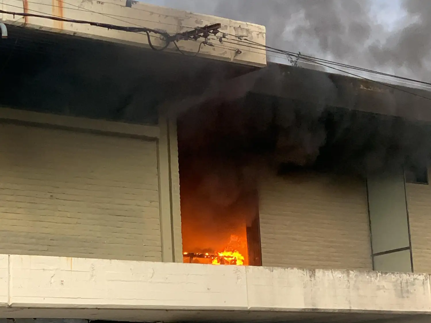 Incendio en la terminal
