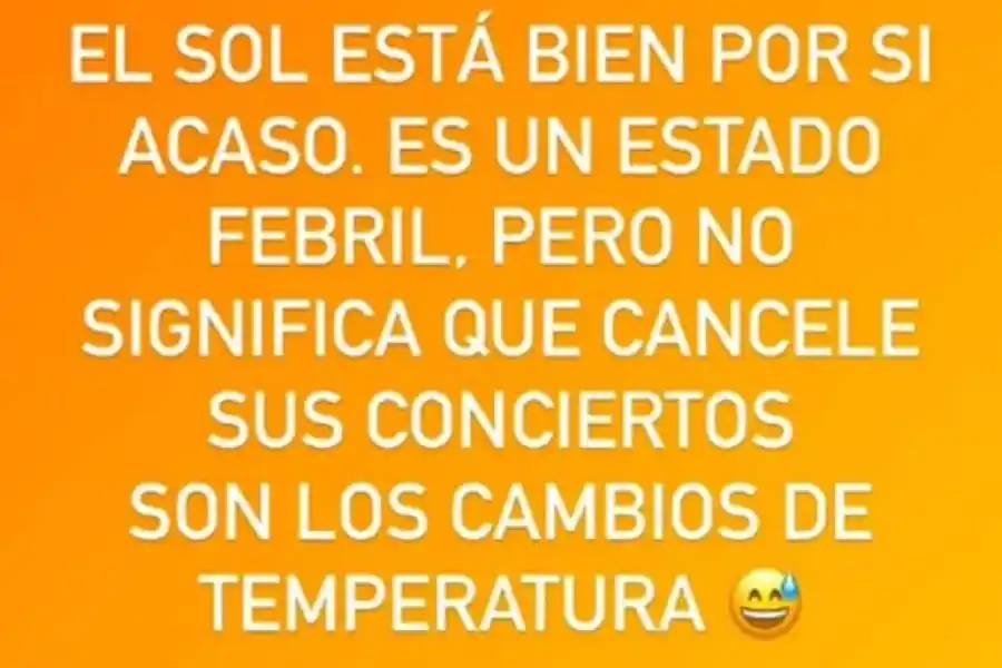 La periodista Cecilia Gutiérrez compartió una historia en su instagram para llevar calma a los fans del cantante