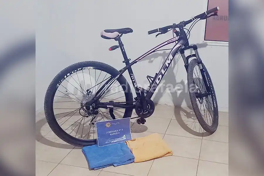 Se metió al patio de una casa y robó una bicicleta y un par de toallones