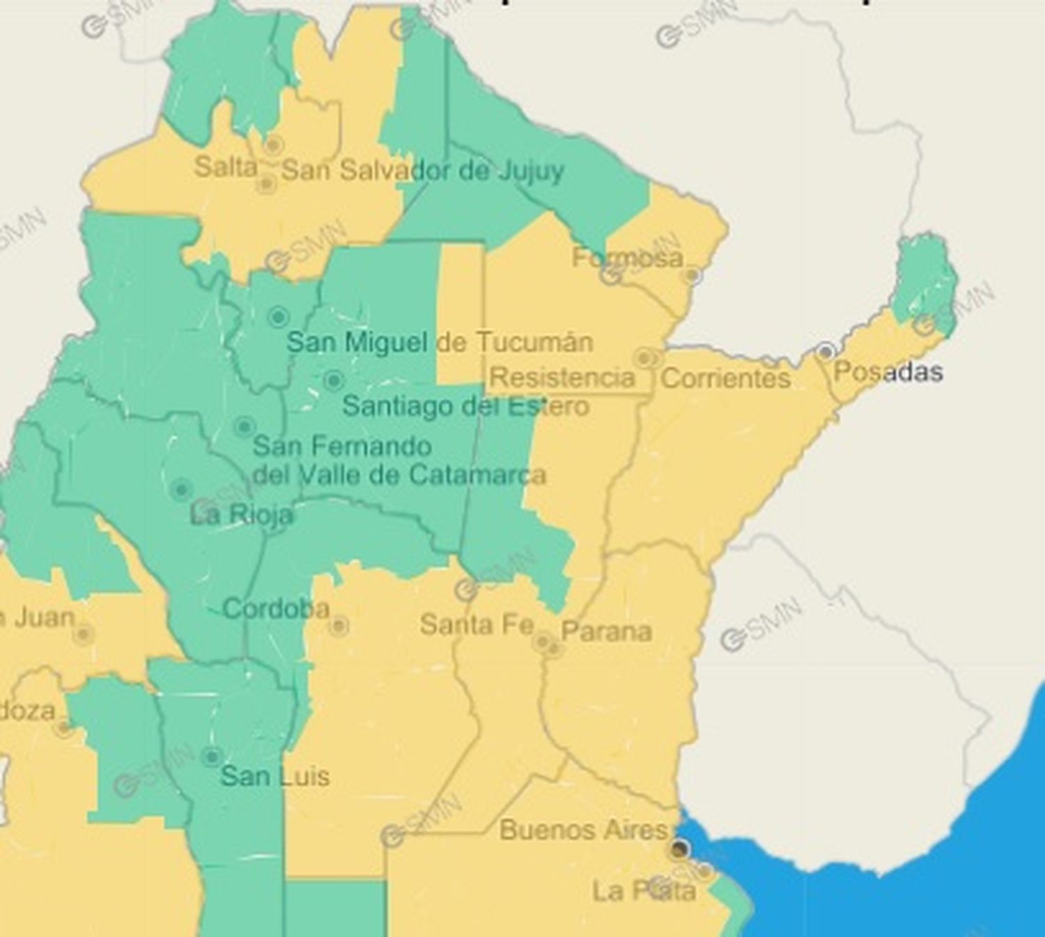 Frío en Formosa: varias localidades en alerta amarrilla por bajas temperaturas