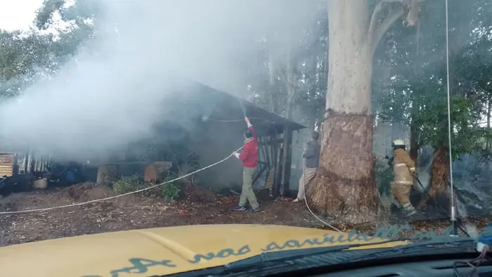 Un incendio consumió el galpón de un vivero