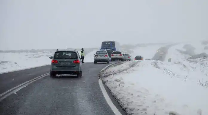 Nieve en rutas argetinas.