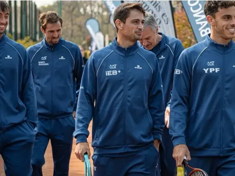 El equipo argentino de Copa Davis incia los entrenamientos en Neuquén de cara al enfrentamiento con Turquía. Foto:AAT