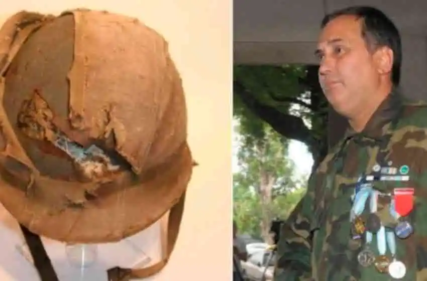  “Dormí toda la noche abrazado al casco”, dijo el veterano tras recuperar el objeto que salvó su vida