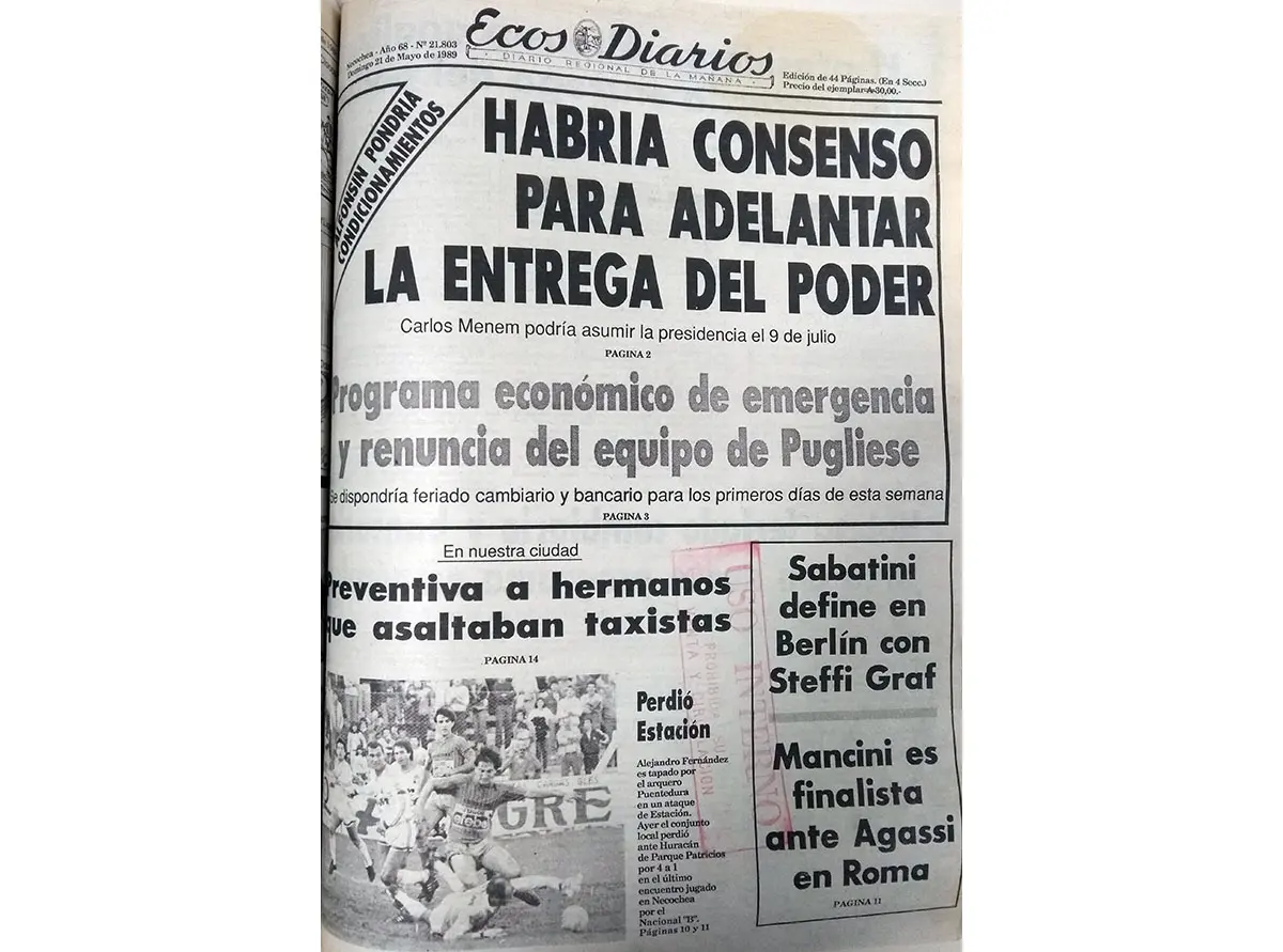 Domingo 21 de mayo de 1989