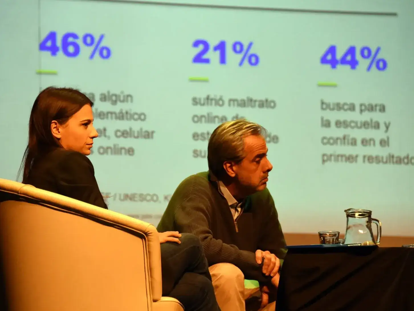 Esteban Sarabia y Emiliana Quaglia, dos de los oradores de la jornada.