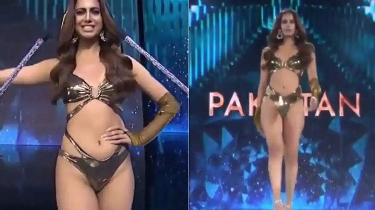 Mujer pakistaní puso los pelos de punta a sus autoridades: desfiló en bikini y sin hiyab en concurso de belleza (VIDEO)