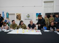Por el trágico temporal, Milei y Kicillof estuvieron en Bahía Blanca