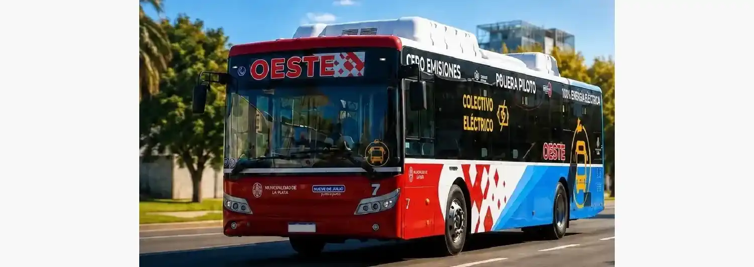 La Plata: comenzó a circular el primer colectivo urbano 100% eléctrico de la provincia